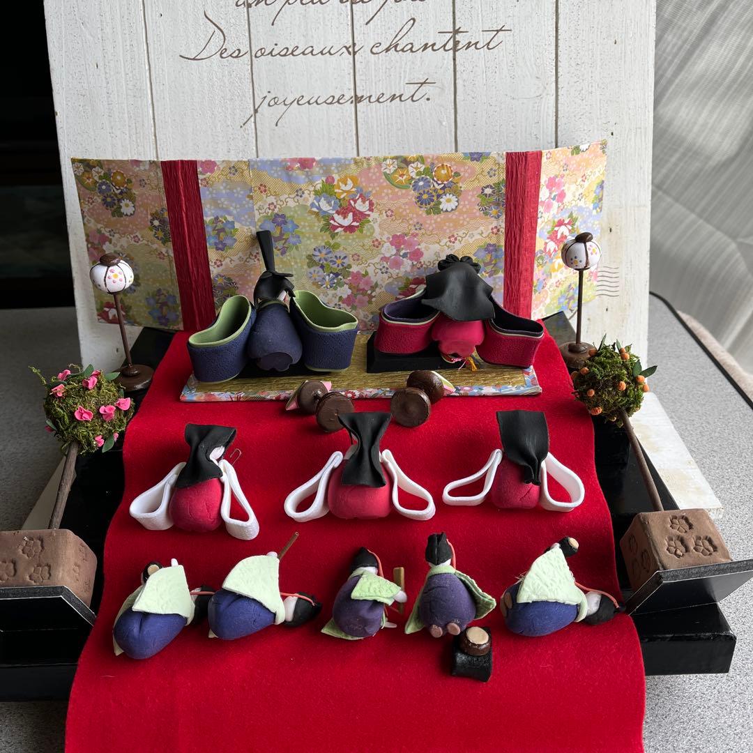 ミニのお雛様三段飾り　(三)