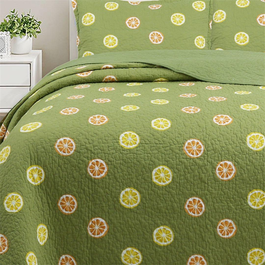 キルトベッドカバー3点セット綿マルチカバー キルティング 226