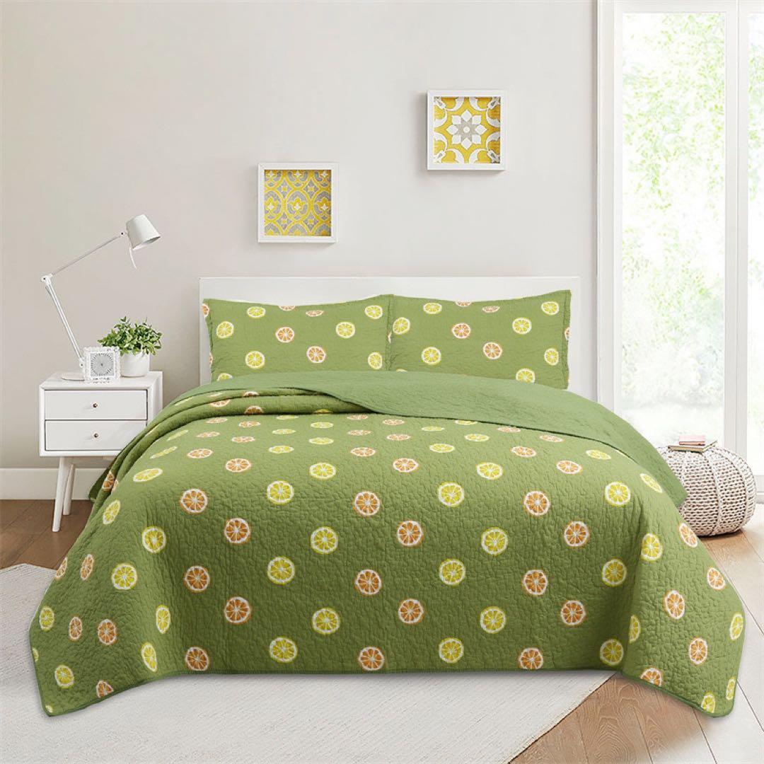 キルトベッドカバー3点セット綿マルチカバー キルティング 226