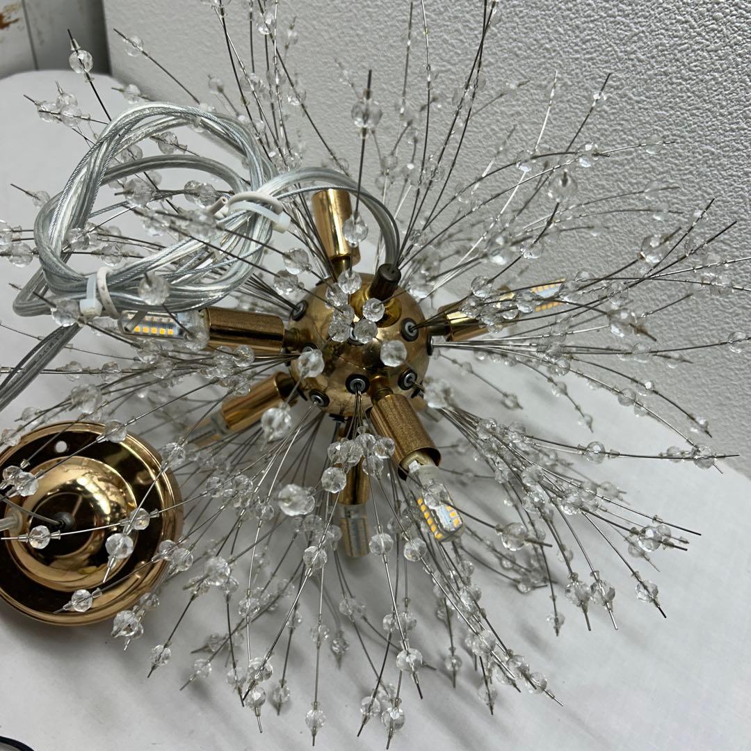 【吊照明】モダンガラスシャンデリア 8灯 クリスタル