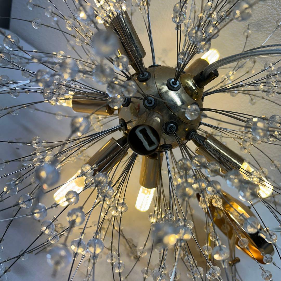 【吊照明】モダンガラスシャンデリア 8灯 クリスタル