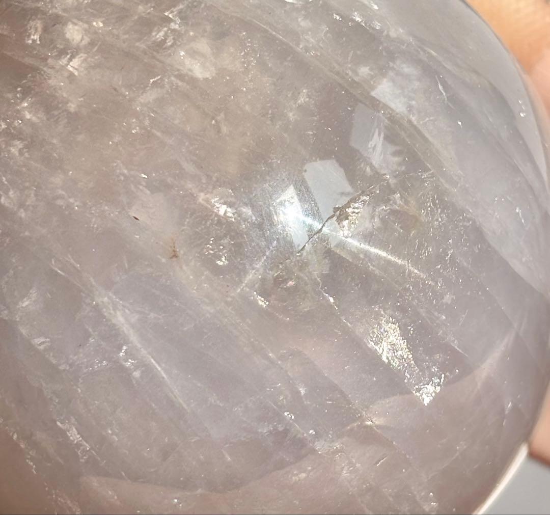 《高品質✰》ブルーローズクォーツ スフィア　丸玉　大玉　φ約7.2 光透過