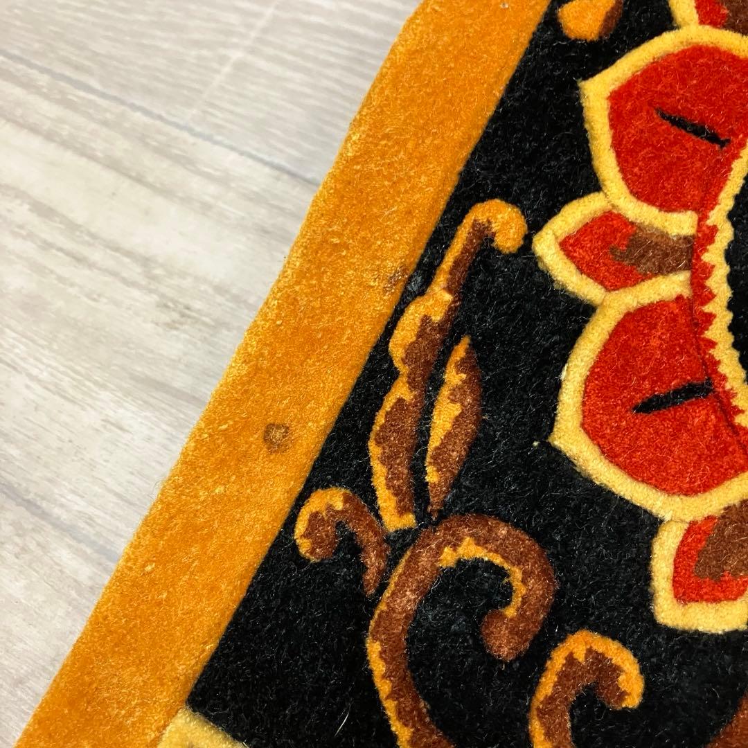 龍村美術織物 佛賓座 南無阿弥陀仏 絹 絨毯 カーペット敷物 共箱 蓮弁