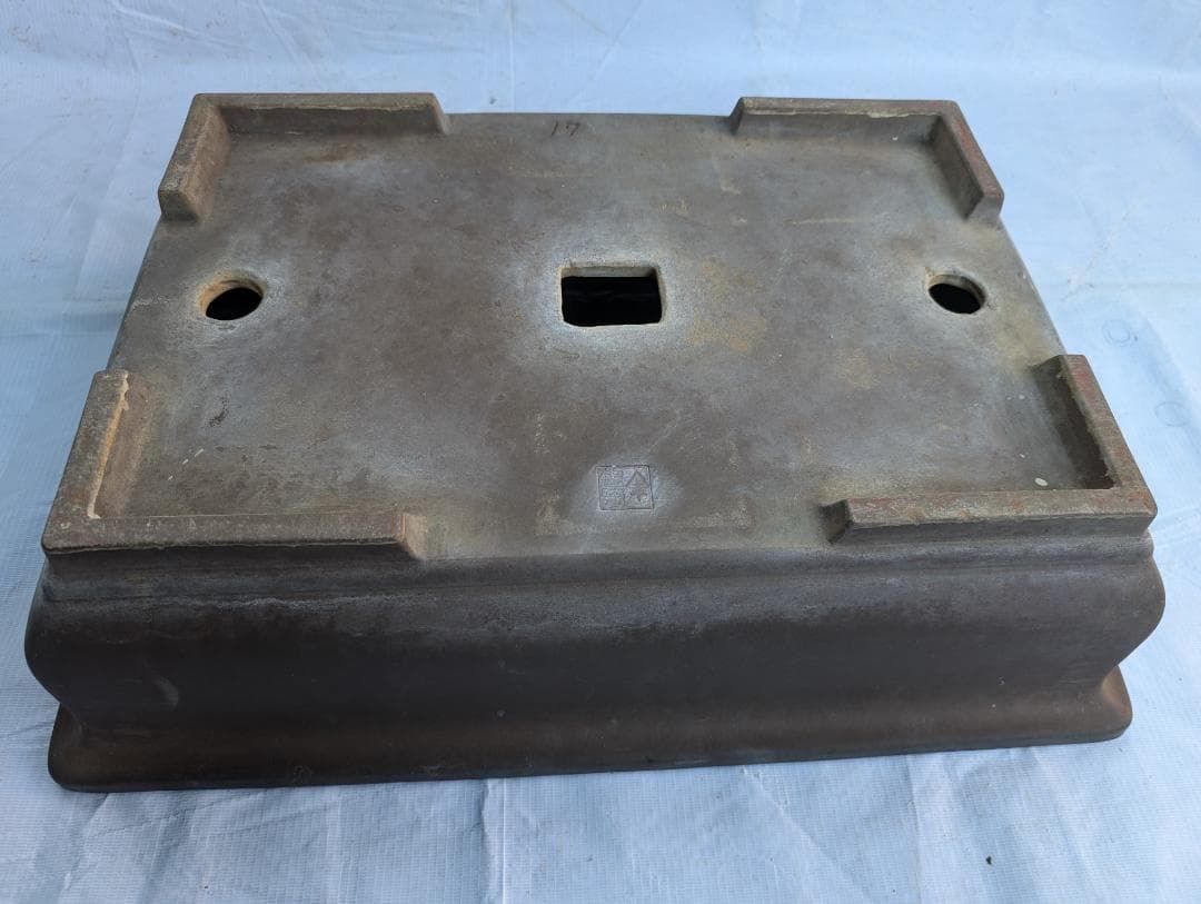 【大型盆栽鉢】紫砂矩形鉢 約52.5cm×38.5cm 深鉢 平鉢 盆栽用