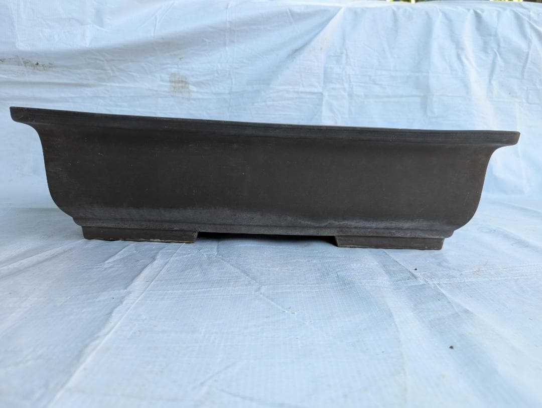 【大型盆栽鉢】紫砂矩形鉢 約52.5cm×38.5cm 深鉢 平鉢 盆栽用