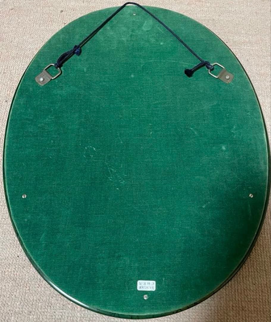 アンティーク　ミラー　鏡　壁掛け　オーバル型　インテリア　家具　ウォールミラー