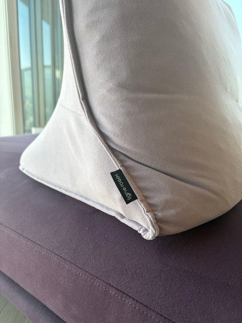 ロゼプラド背クッション 生地Iランク 薄紫色 スエード調