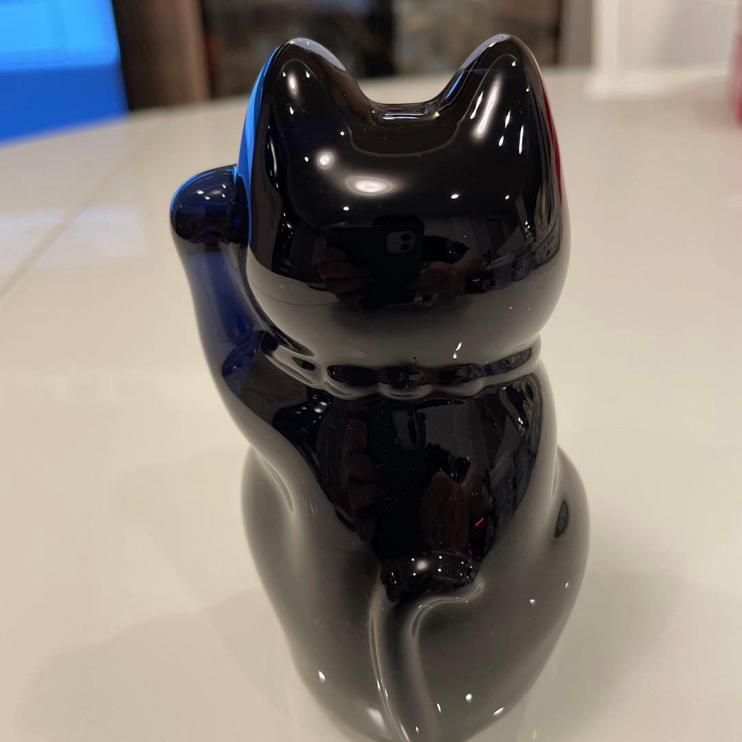 美品！Baccarat　招き猫　ミッドナイト　ブルー