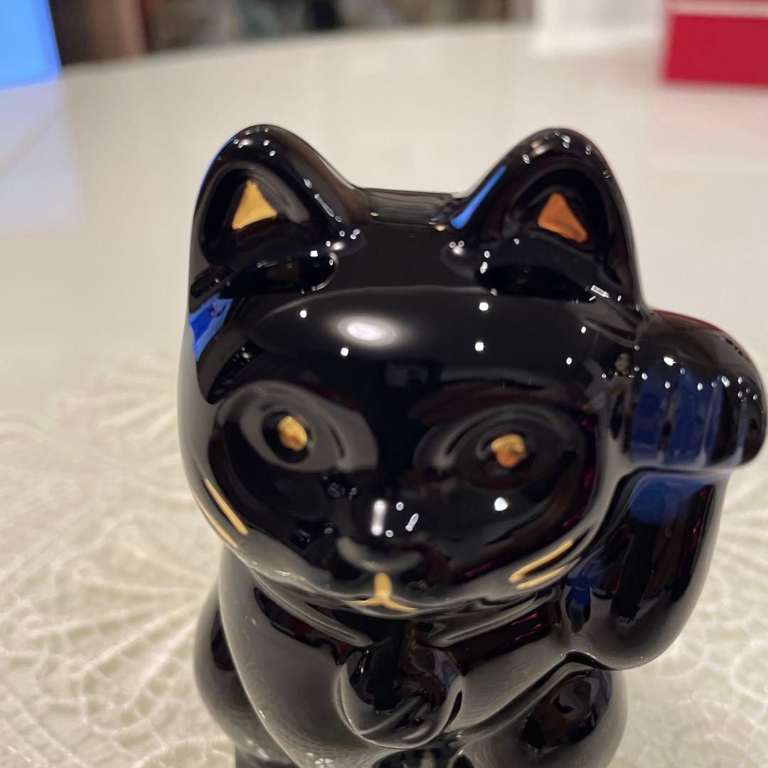 美品！Baccarat　招き猫　ミッドナイト　ブルー