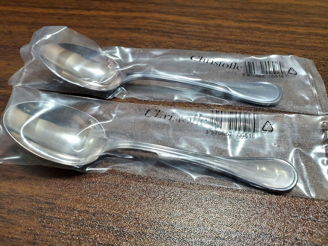 お値下げ【未使用】☆クリストフル☆アルビ コーヒースプーン☆シルバー☆2本セット