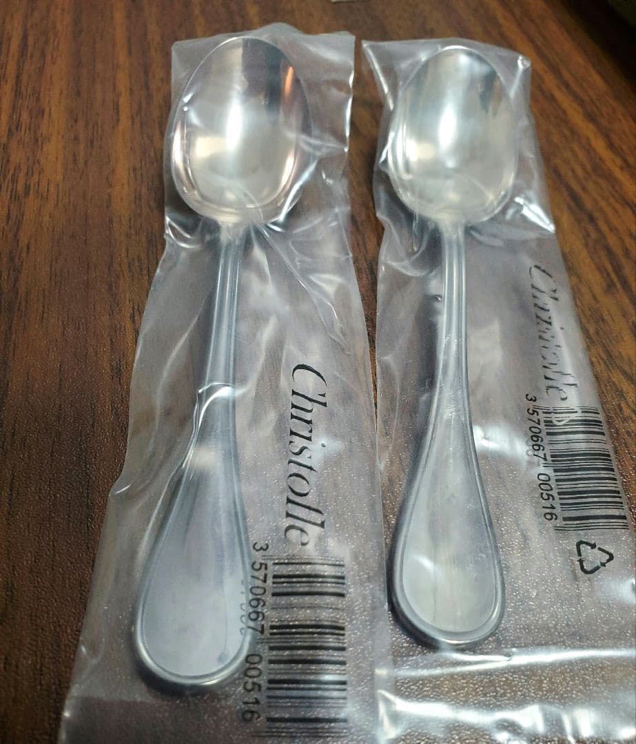 お値下げ【未使用】☆クリストフル☆アルビ コーヒースプーン☆シルバー☆2本セット