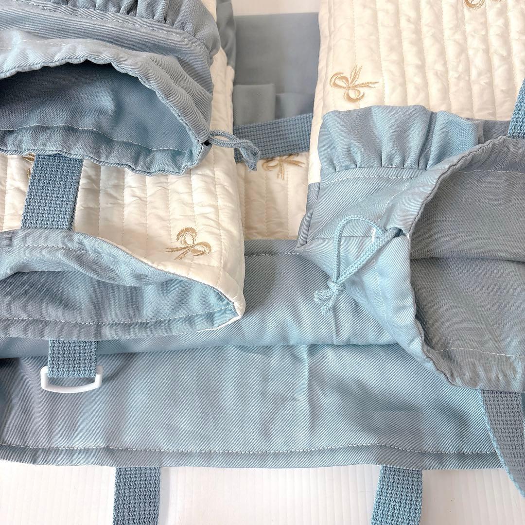 レッスンバッグ 上履き入れ　体操服袋　コップ袋　ヌビ　リボン刺繍