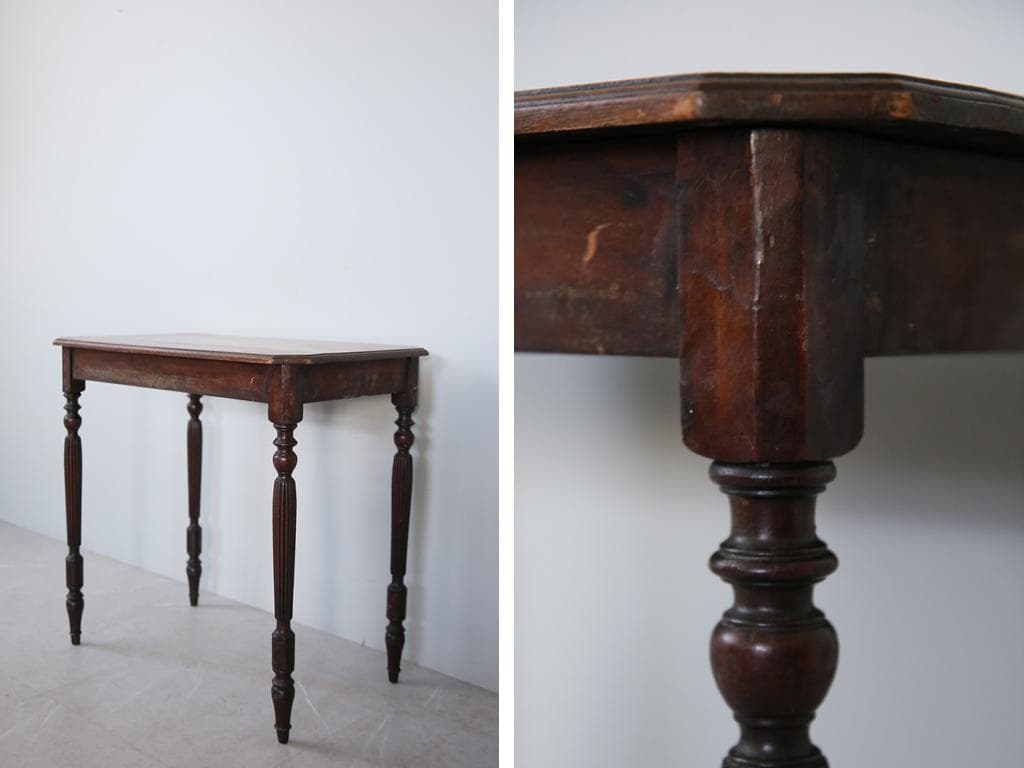 フランスアンティーク木製サイドテーブル/オケージョナル机/飾り棚(91