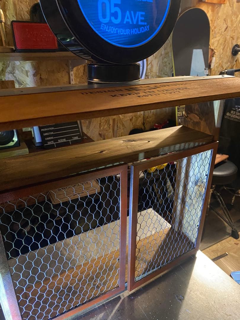 照明付き棚　ブルックリン　インダストリアル