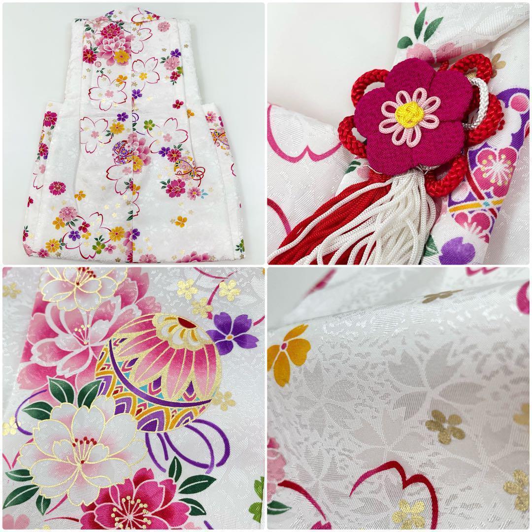 【着物と帯 時流】O110ys◆七五三 3才女 着物&被布コート+長襦袢◆ 美品