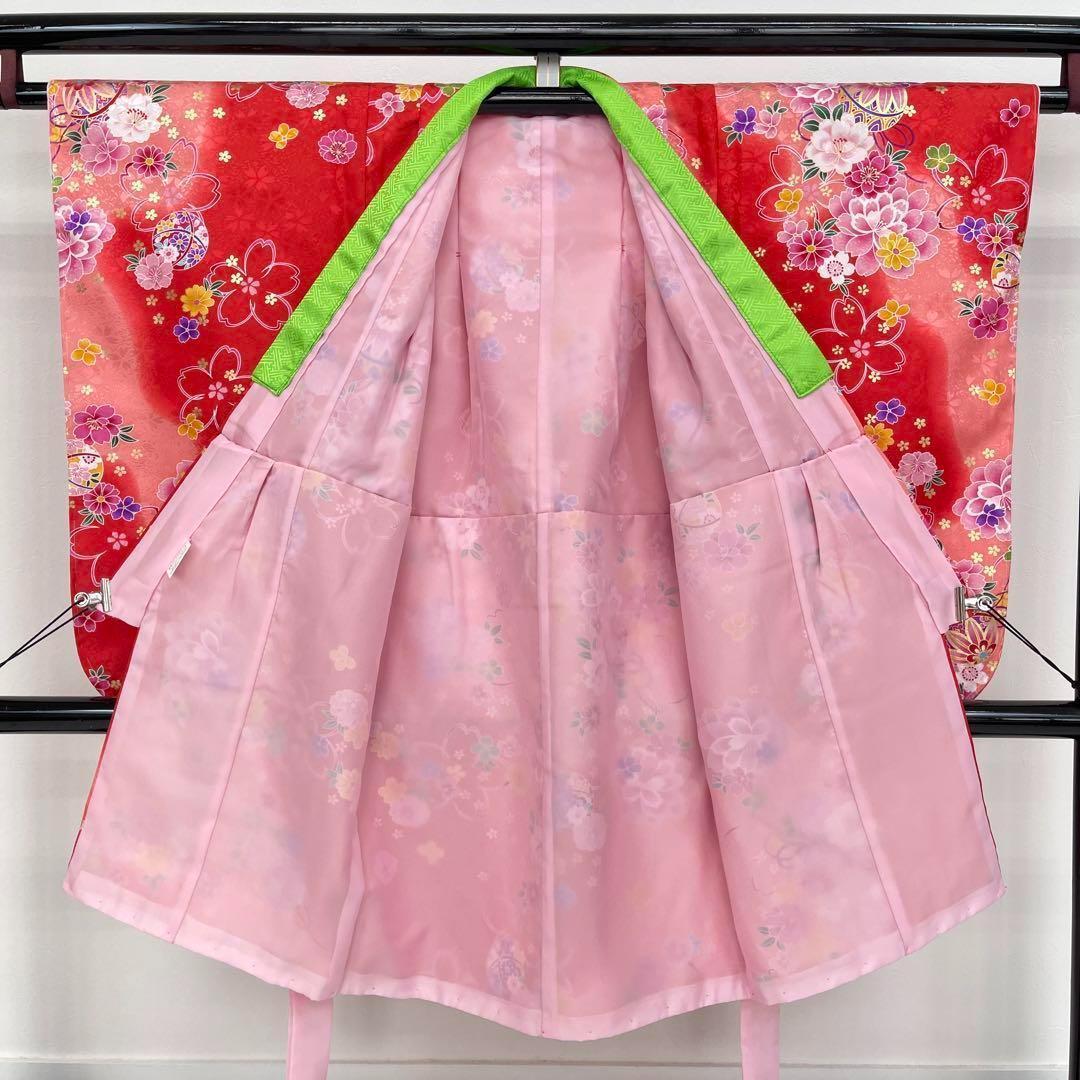 【着物と帯 時流】O110ys◆七五三 3才女 着物&被布コート+長襦袢◆ 美品