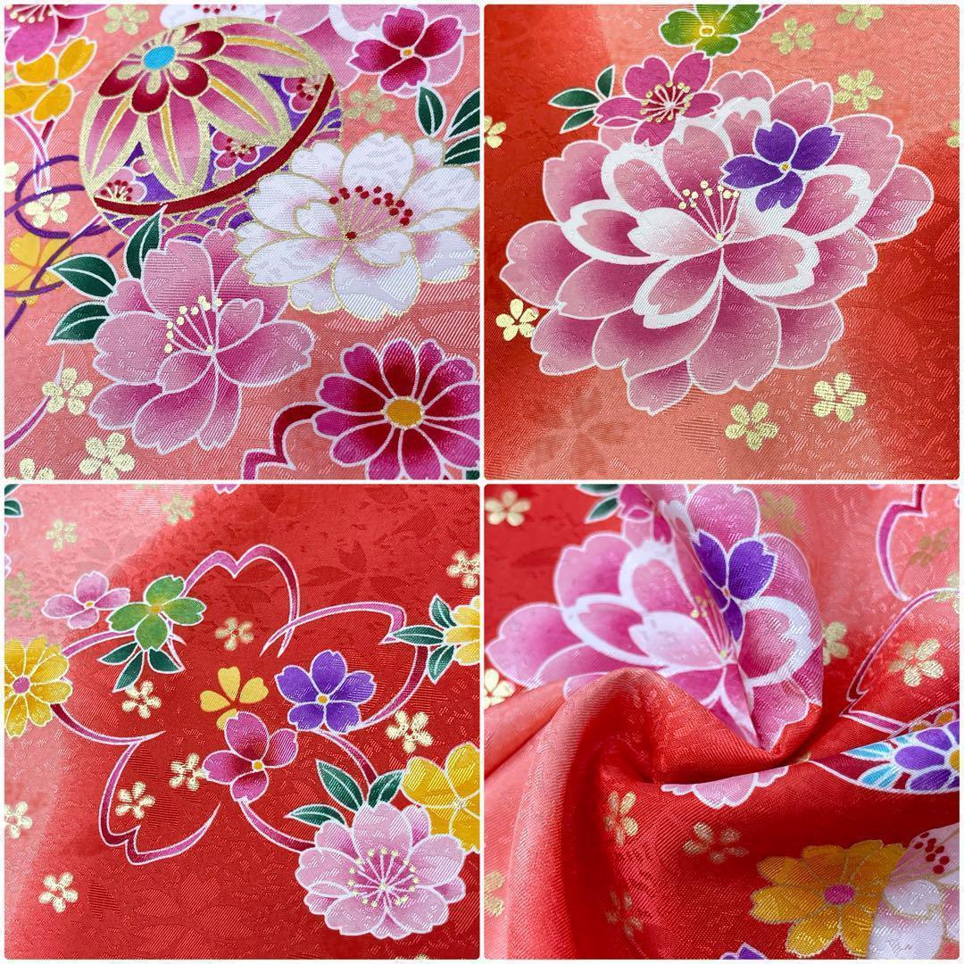 【着物と帯 時流】O110ys◆七五三 3才女 着物&被布コート+長襦袢◆ 美品