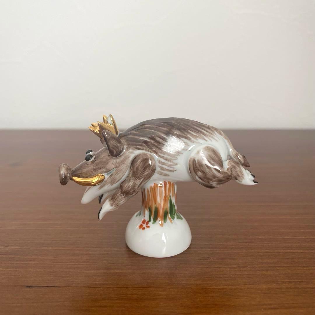 〈欠けあり〉Meissen マイセン 干支シリーズ 亥 イノシシ フィギュリン