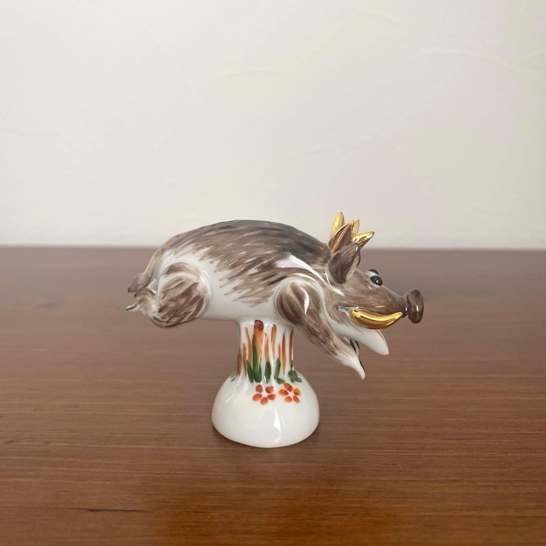 〈欠けあり〉Meissen マイセン 干支シリーズ 亥 イノシシ フィギュリン