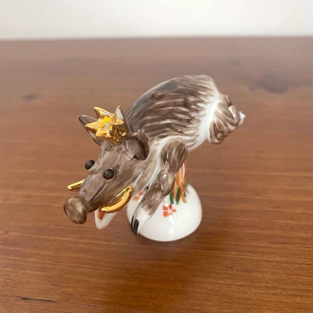 〈欠けあり〉Meissen マイセン 干支シリーズ 亥 イノシシ フィギュリン