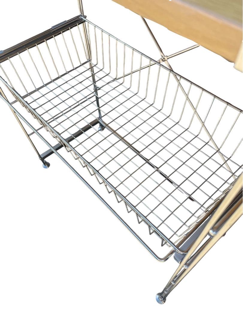 無印良品 幅84cm ステンレスユニットシェルフ 追加用ワイヤーバスケット付き