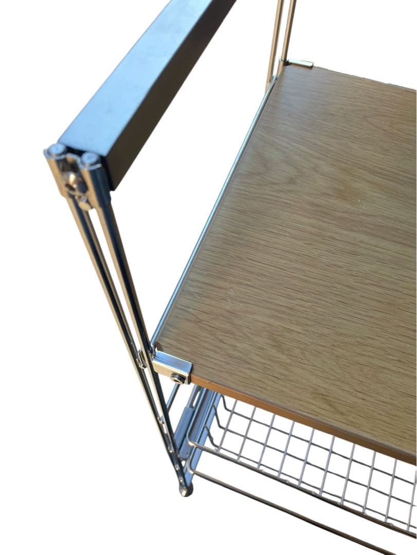 無印良品 幅84cm ステンレスユニットシェルフ 追加用ワイヤーバスケット付き