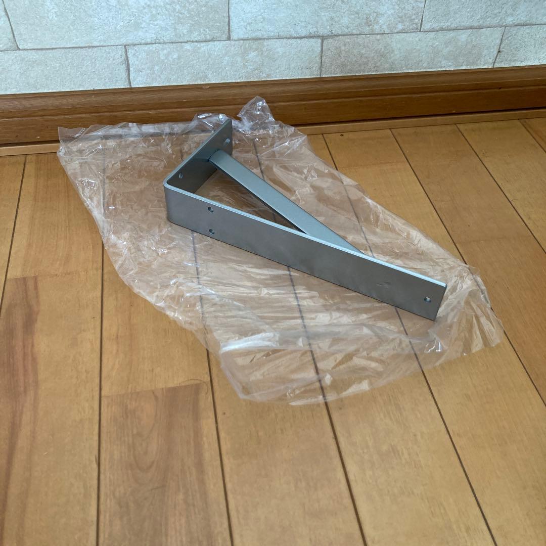 金属製棚受けブラケット シルバー　2個セット