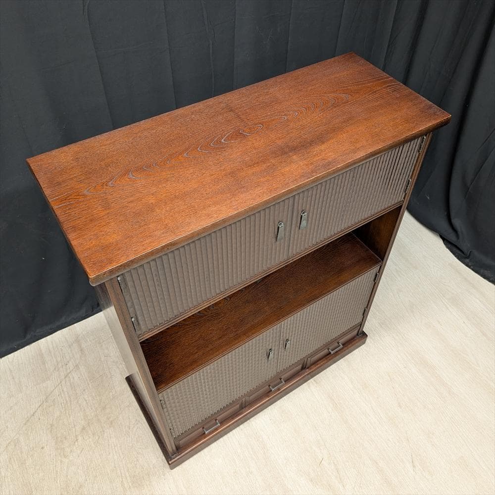 美品 モリシゲ 飾り棚 茶棚 水屋箪笥 茶箪笥 キャビネット サイド