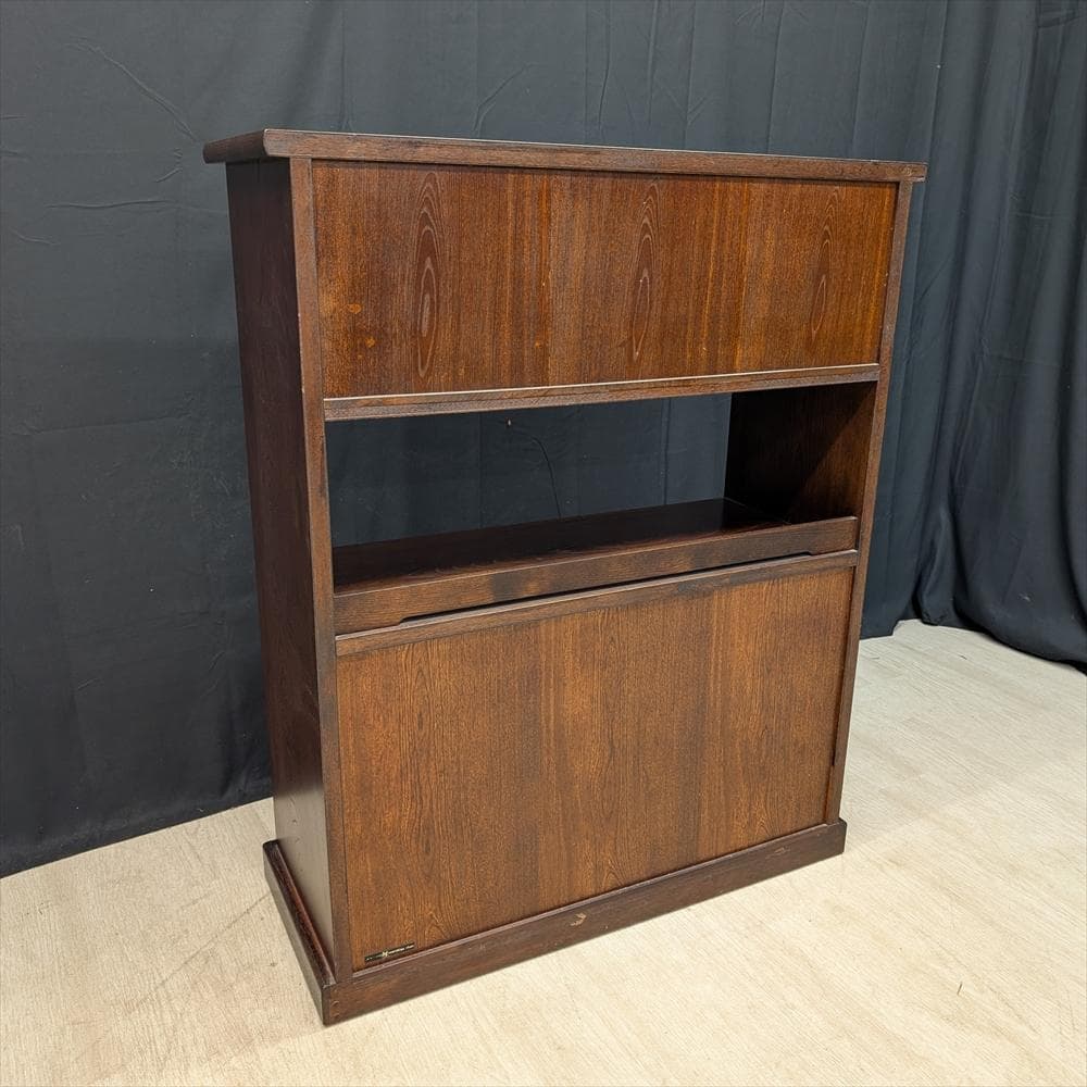 美品 モリシゲ 飾り棚 茶棚 水屋箪笥 茶箪笥 キャビネット サイド