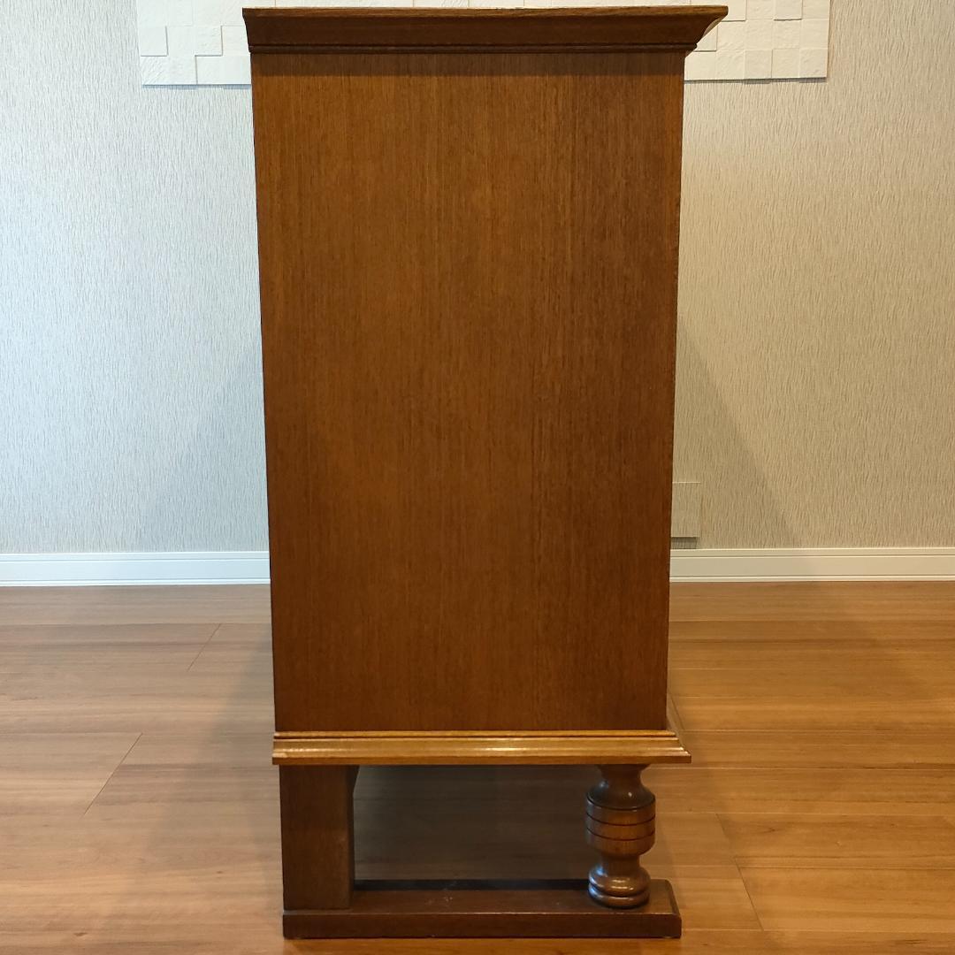 起立木工　アンティークキャビネット　ブルボーズレッグ　引出し2杯