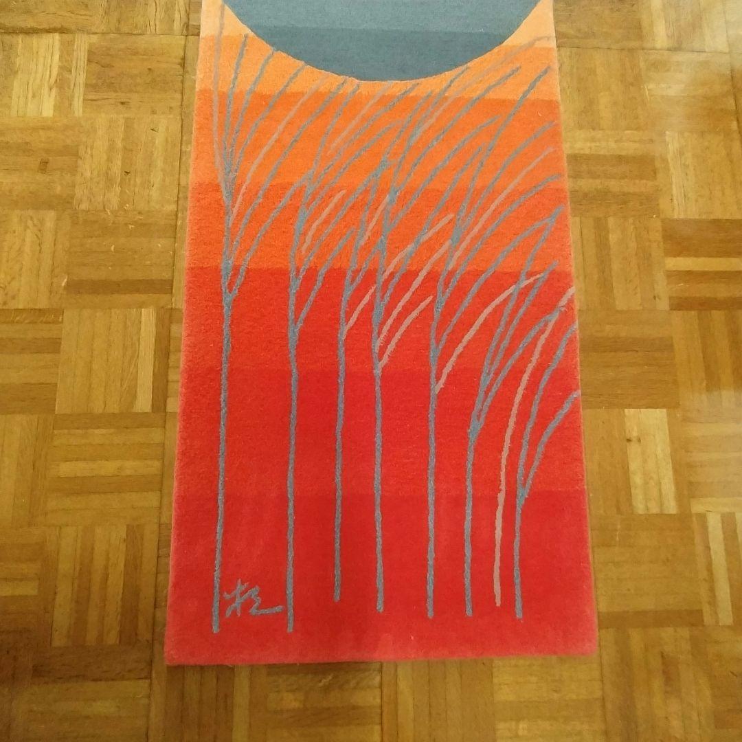 【最終価格】希少　オリエンタルカーペット　タペストリー《すすき》山形緞通