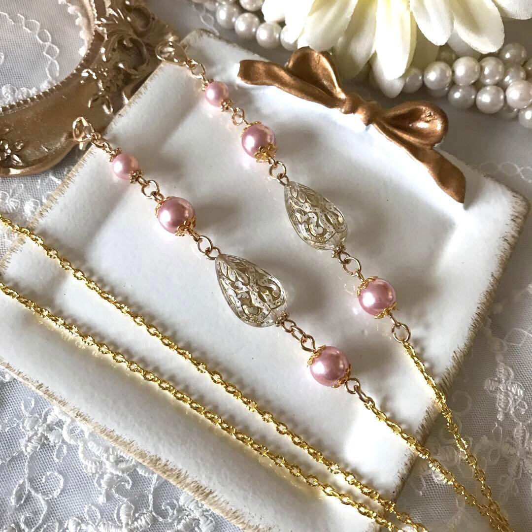 ♪512❤️ アンティーク　ビーズ　マスクチェーン　メガネチェーン　ハンドメイド