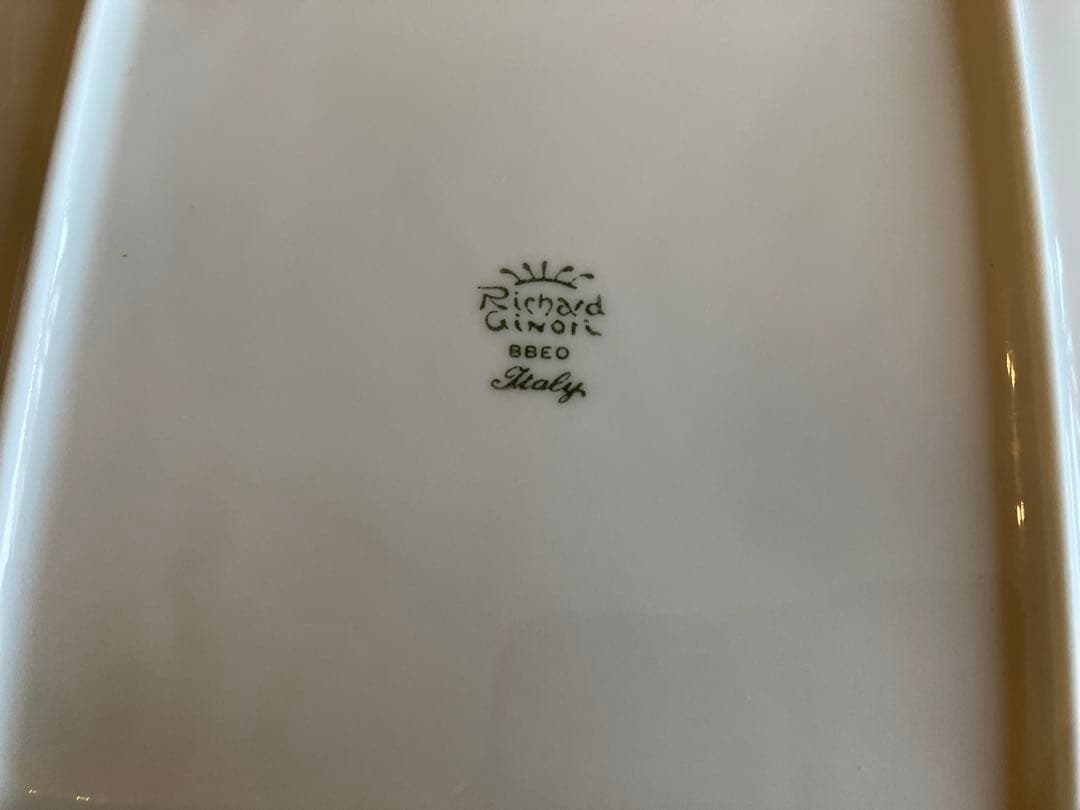 ジノリ　ベッキオホワイト　22.5スクエアプレート×4