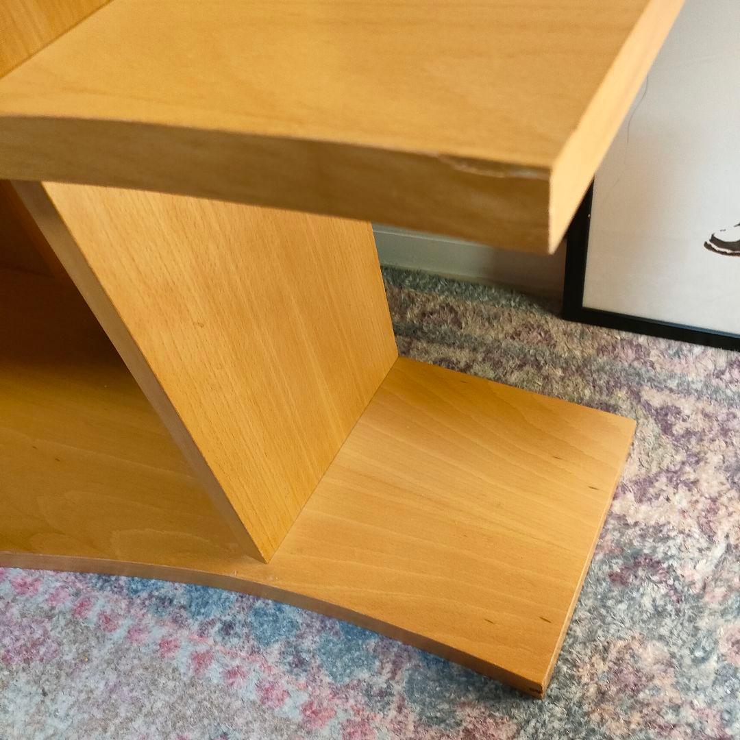 【北欧ナチュラル】曲線デザイン製 オープンシェルフ 4段 木製ラック