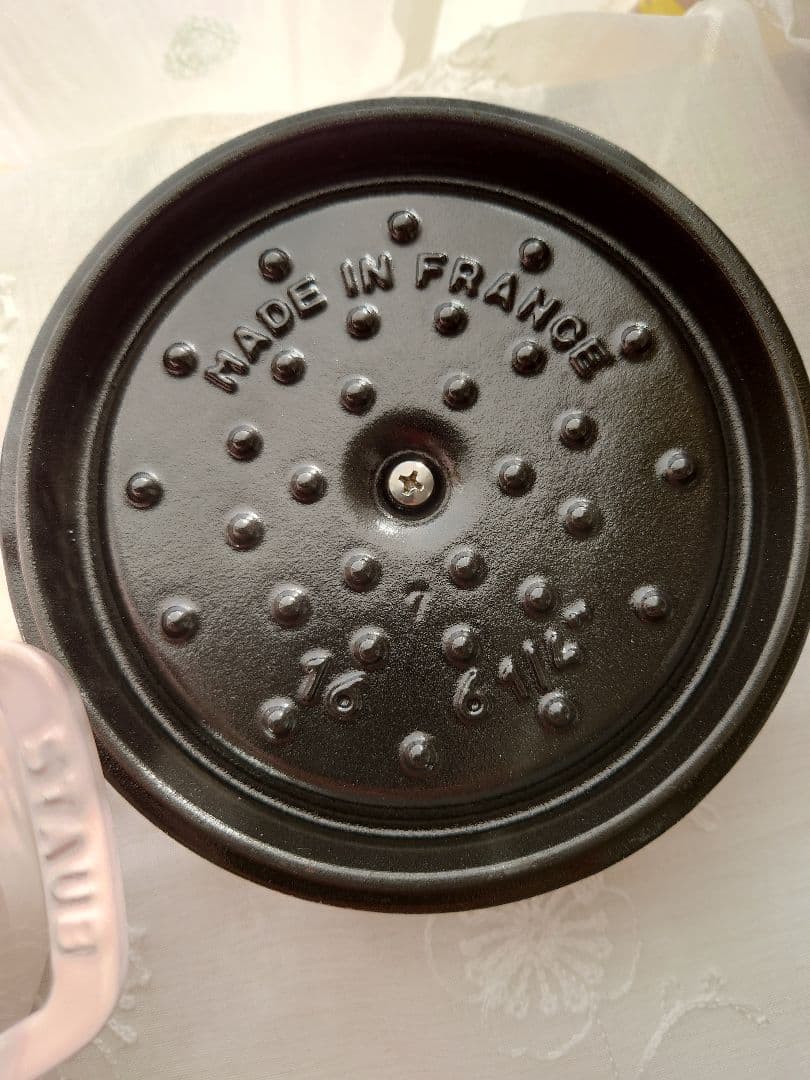 【美品】STAUB ラウンドココット16cm ソルベローズ