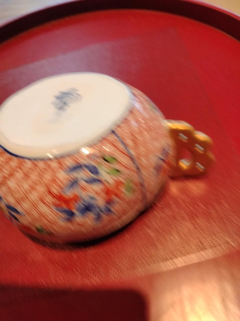 有田福泉窯赤絵地紋染錦花絵蓋物 - メルカリ