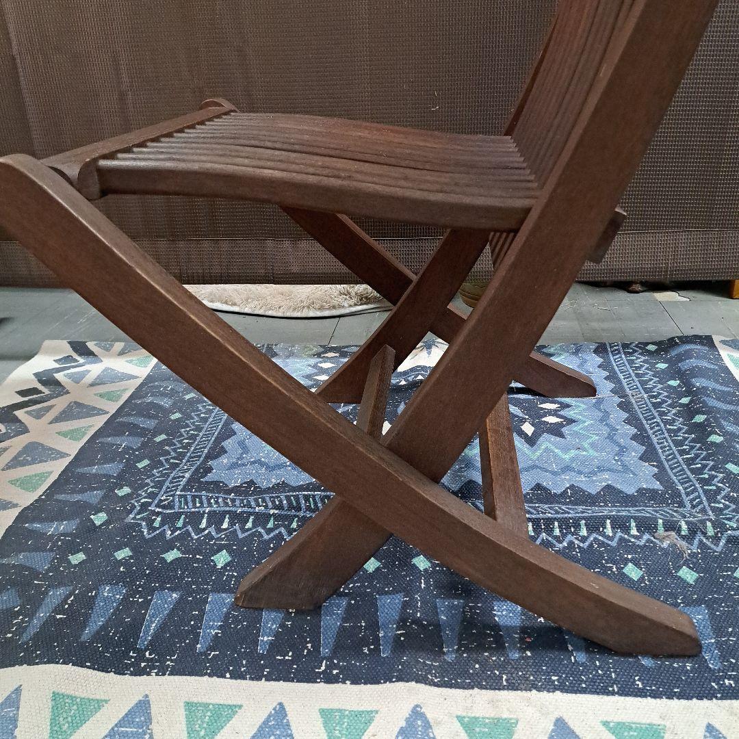 ♡木製折りたたみ椅子 ダークブラウン♡