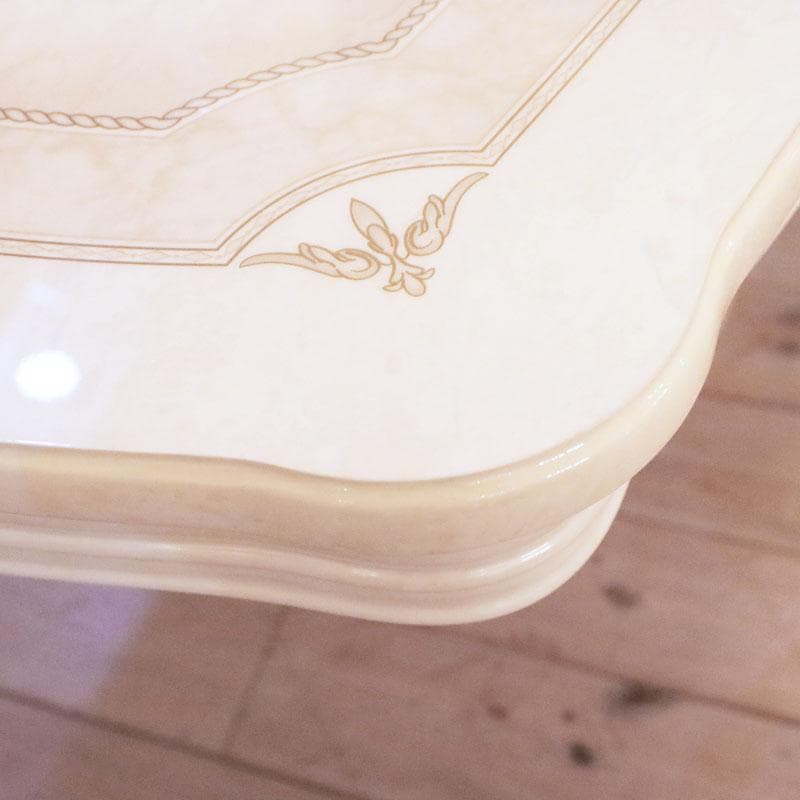 アマルフィ コーヒーテーブル アイボリーホワイト 楕円 イタリア 222-121