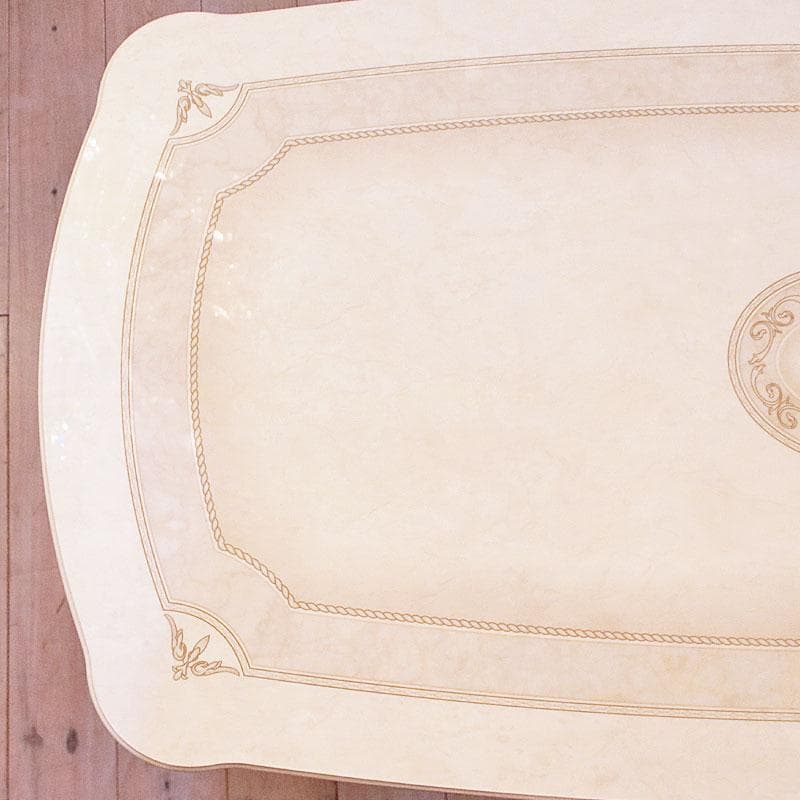 アマルフィ コーヒーテーブル アイボリーホワイト 楕円 イタリア 222-121