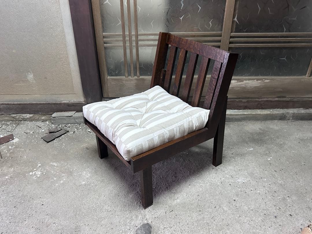 ②木製 ダイニングソファー ローチェア 和モダン 古民家