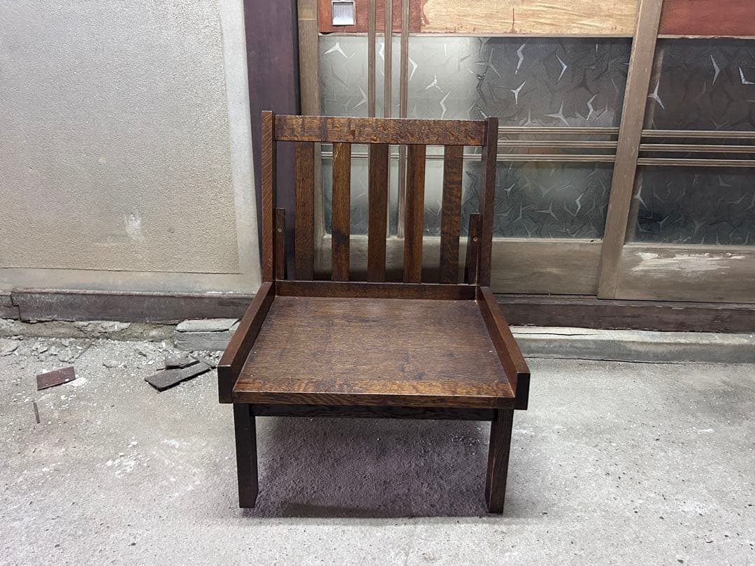 ②木製 ダイニングソファー ローチェア 和モダン 古民家