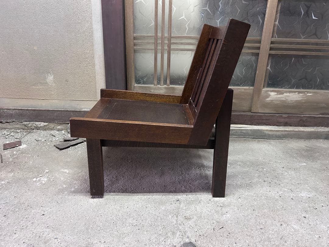 ②木製 ダイニングソファー ローチェア 和モダン 古民家
