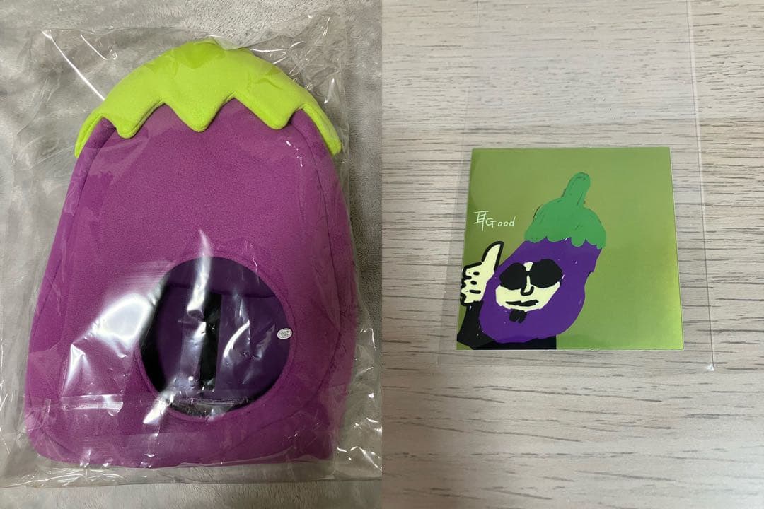 本物のナスビの被り物 天竺鼠 川原 ステッカー付き - メルカリ