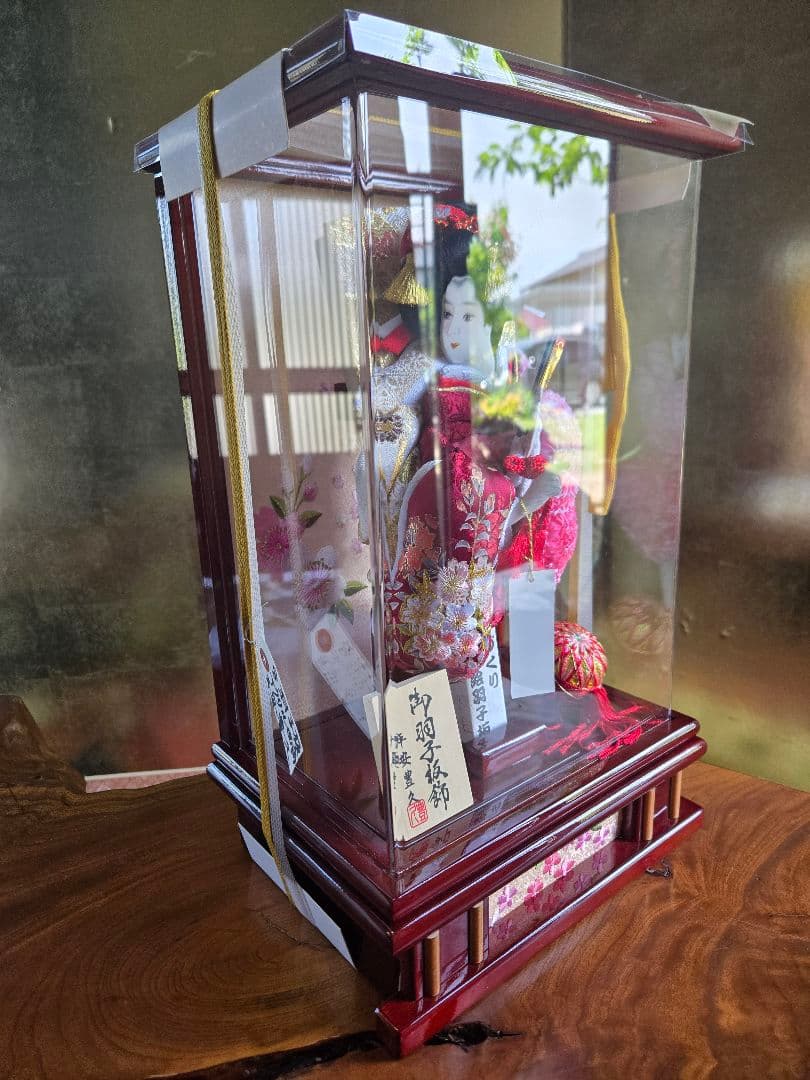 【展示品限り】正月飾り　羽子板　ケース飾り　※閉店セール　H16