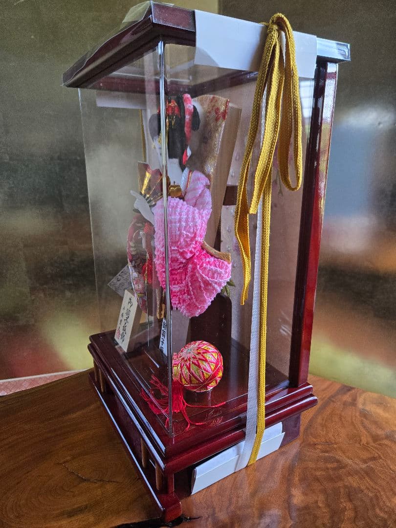 【展示品限り】正月飾り　羽子板　ケース飾り　※閉店セール　H16