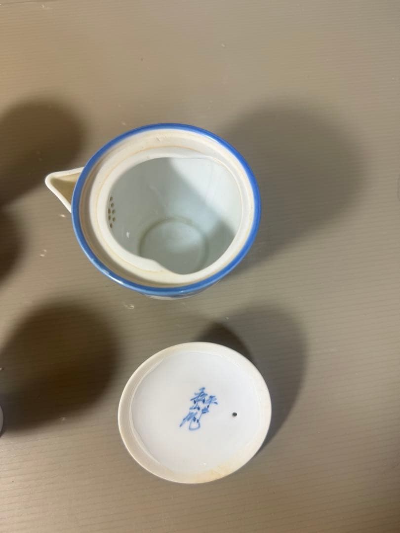 2479 平戸松山作 唐子絵 茶器セット 宝瓶1客 湯呑5客 - メルカリ