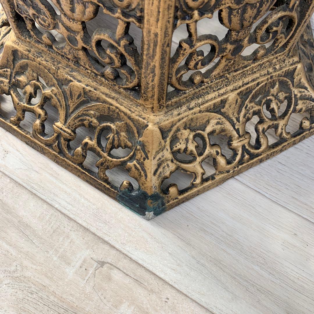 ヨーロッパ　ゴールド　ロココ調　大理石　スタンド　花台　サイドテーブル