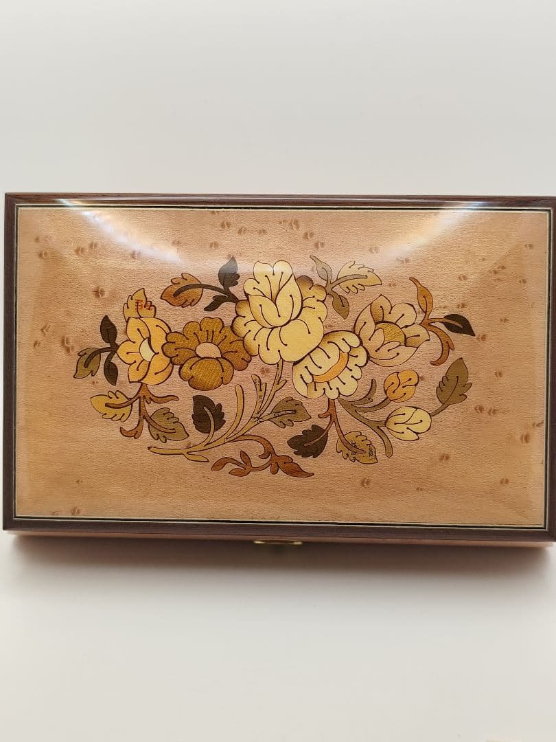 スイス オルゴール REUGE社製 18弁 ジュエリーボックス 木製 象嵌