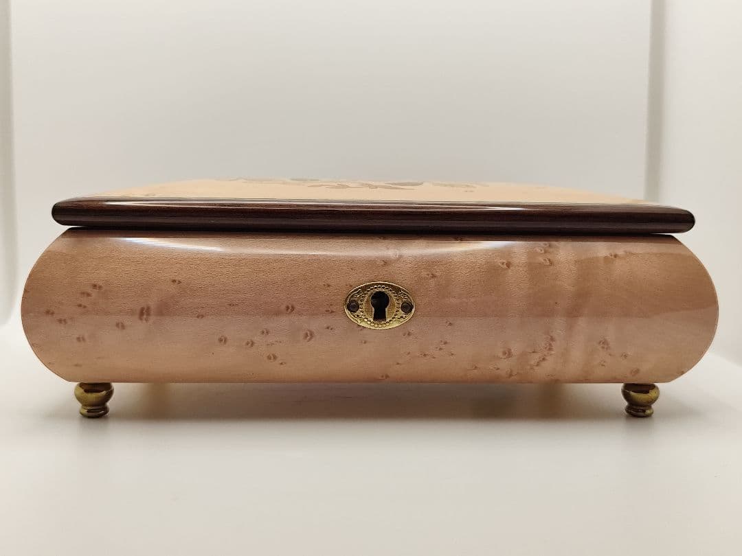 スイス オルゴール REUGE社製 18弁 ジュエリーボックス 木製 象嵌