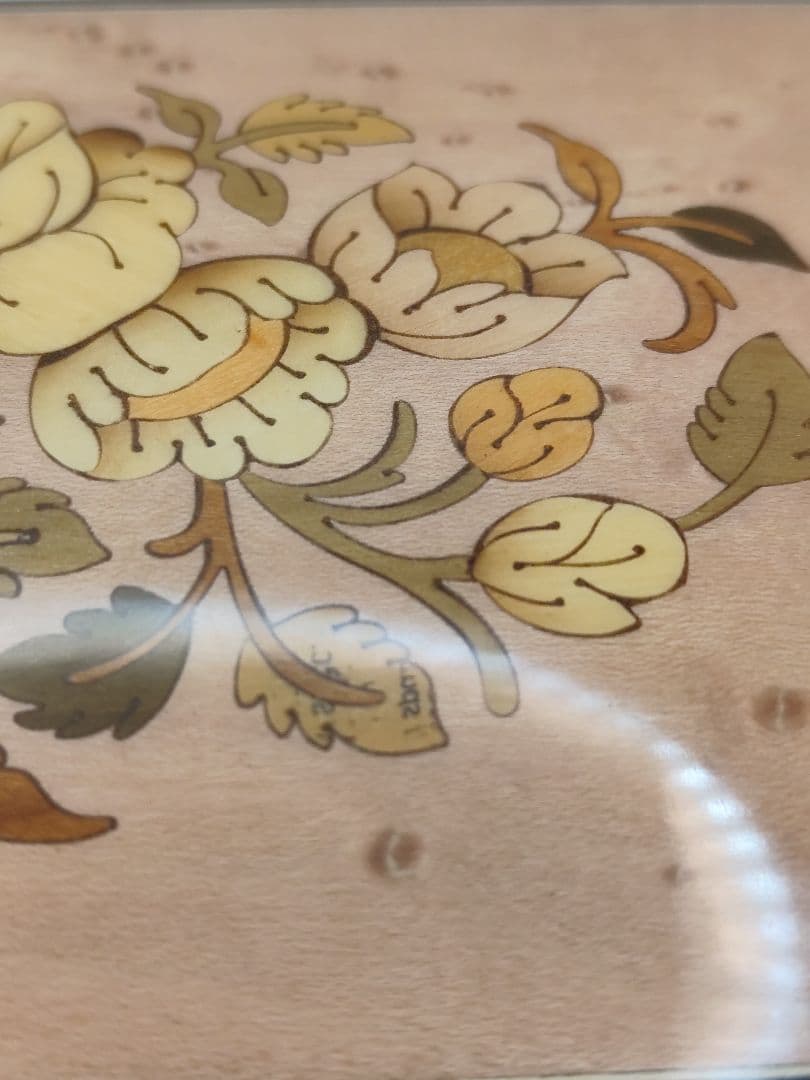 スイス オルゴール REUGE社製 18弁 ジュエリーボックス 木製 象嵌